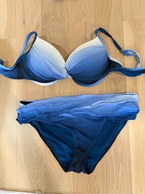 Bleu Rod Beattie Blue Ombre Push-Up Bikini Set